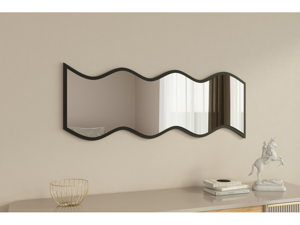 Safi" wooden mirror 40 x 2.2 x 120 cm - White