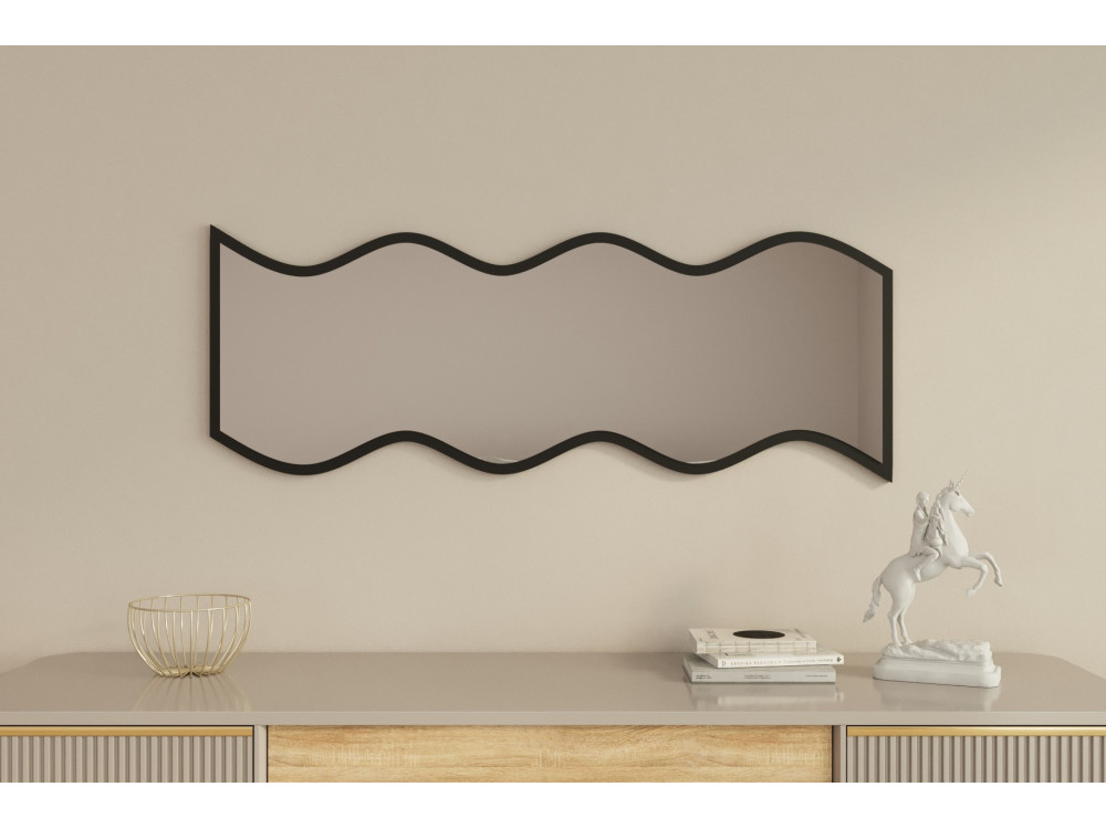 Safi" wooden mirror 40 x 2.2 x 120 cm - White