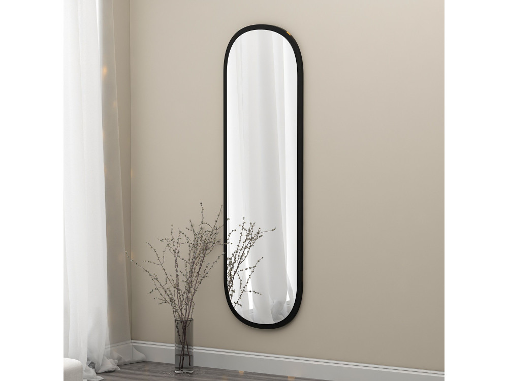 Magnum" wooden mirror - 40 x 120 cm - Black
