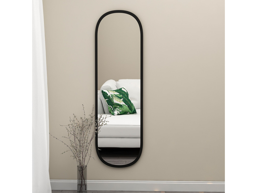 Magnum" wooden mirror - 40 x 120 cm - Black