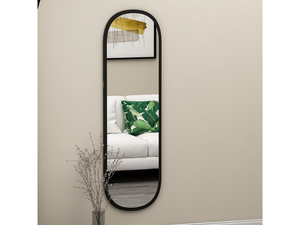 Magnum" wooden mirror - 40 x 120 cm - Black