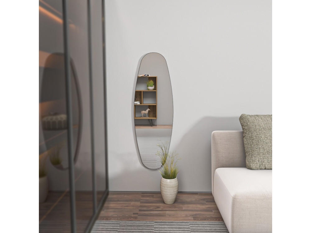 Venti" wooden horse mirror - 40 x 120 cm - Transparent