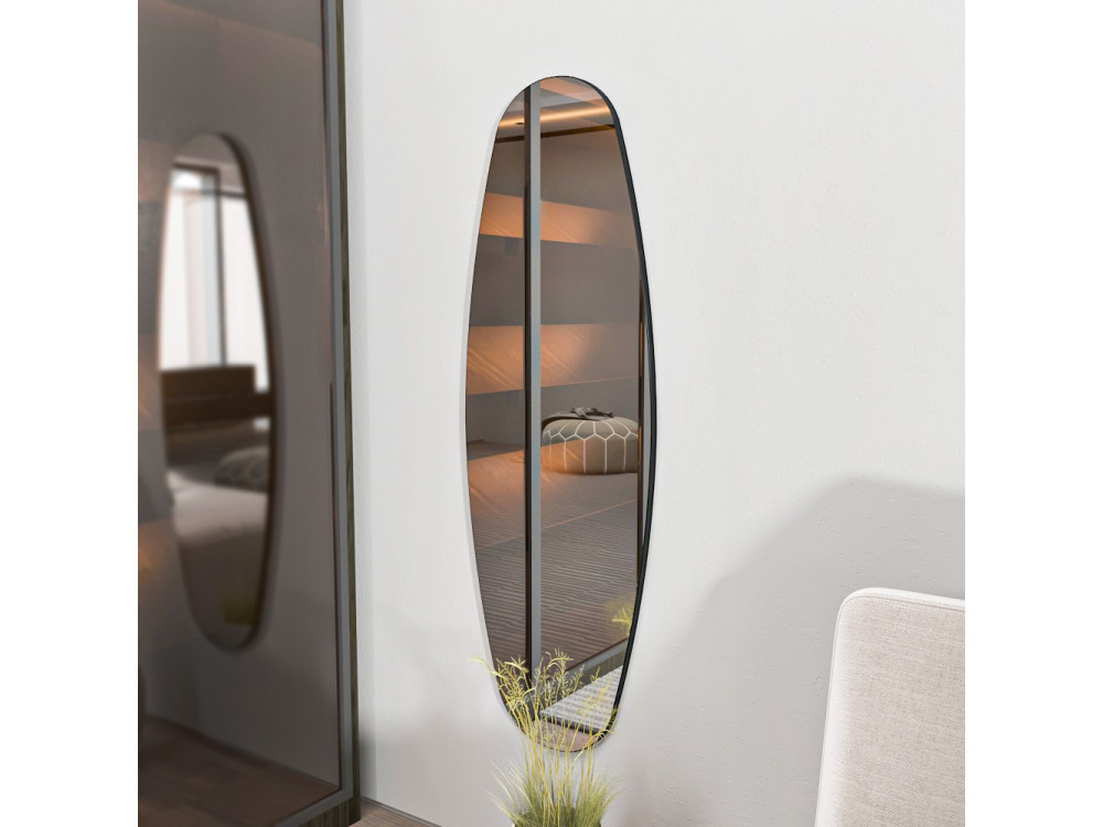 Venti" wooden horse mirror - 40 x 120 cm - Transparent