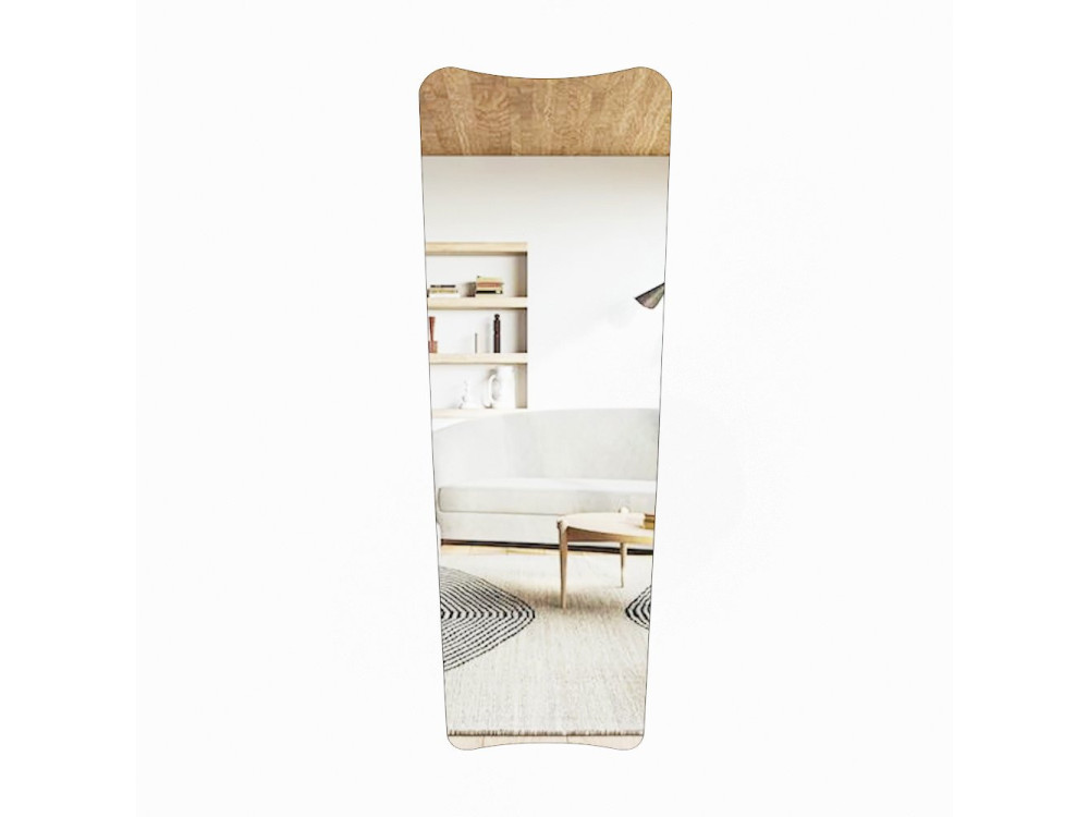 Vitros" wooden mirror - 55 x 150 cm - Black