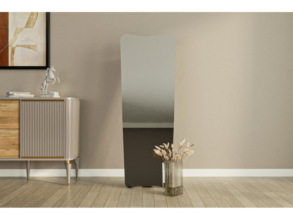 Vitros" wooden mirror - 55 x 150 cm - Black
