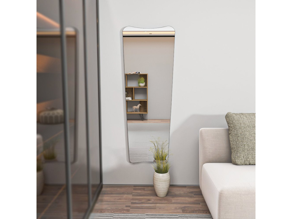 Vitros" wooden mirror - 55 x 150 cm - Black