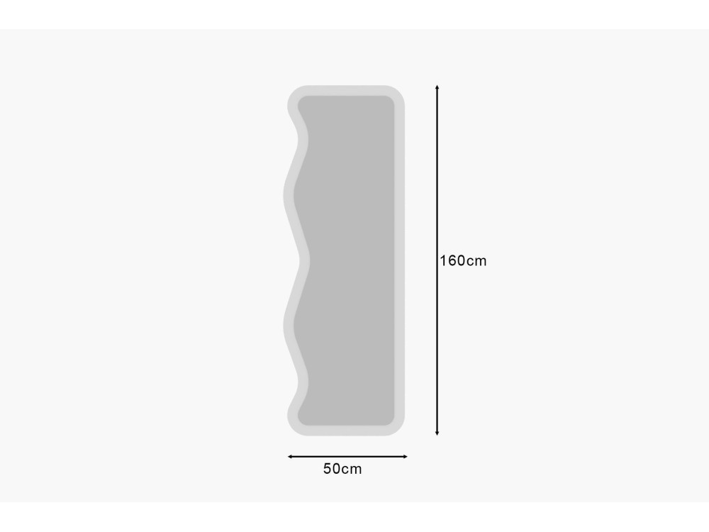 Asel" wooden mirror - 50 x 160 cm - White