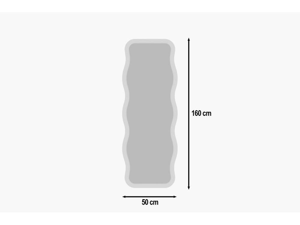Aror" wooden mirror - 50 x 160 cm - White