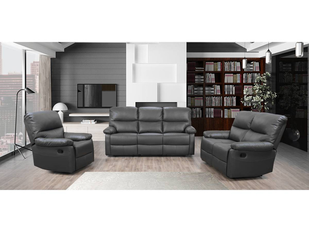 LINCOLN RECLINER SOFA -  3-SEATER - TAUPE