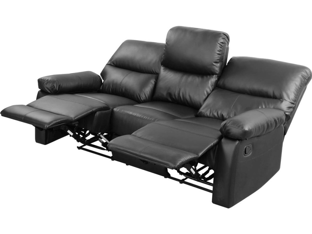 LINCOLN RECLINER SOFA -  3-SEATER - TAUPE