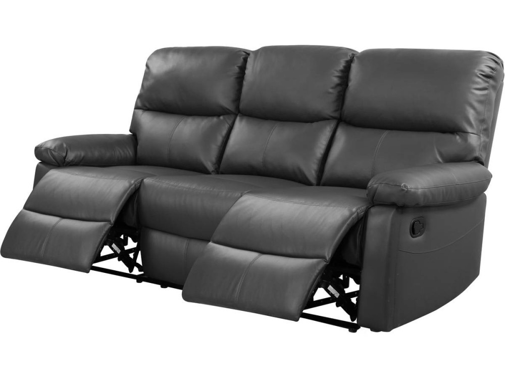 LINCOLN RECLINER SOFA -  3-SEATER - TAUPE