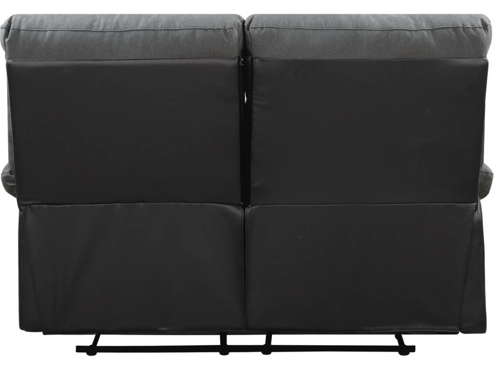 Reclining 2 - seater sofa "Lincoln" - Black / Dark Grey