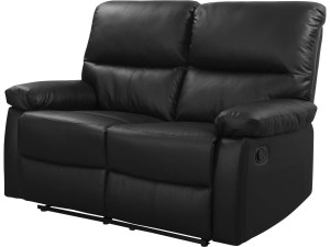 LINCOLN RECLINER SOFA -  2-SEATER - BLACK
