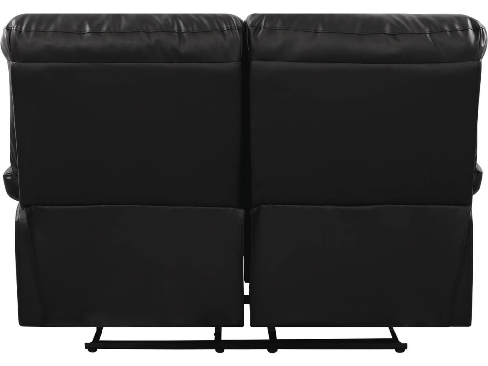 LINCOLN RECLINER SOFA -  2-SEATER - BLACK