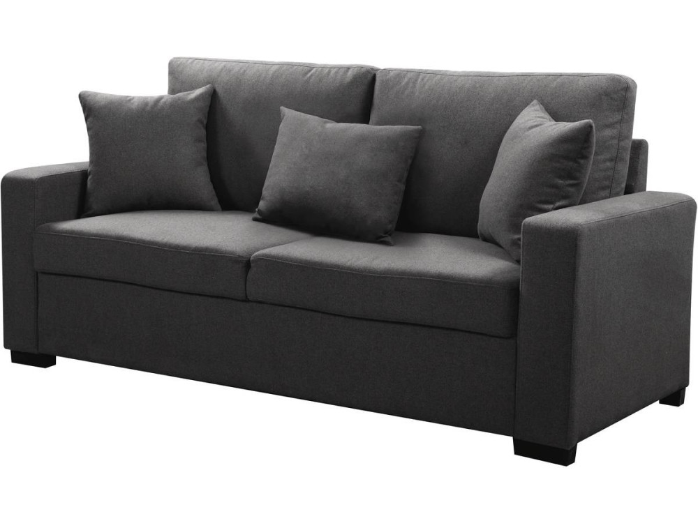 Right fixed 3-seater sofa "Alise" - Grey
