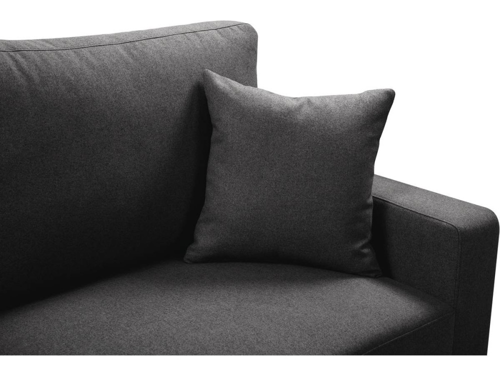 Right fixed 3-seater sofa "Alise" - Grey