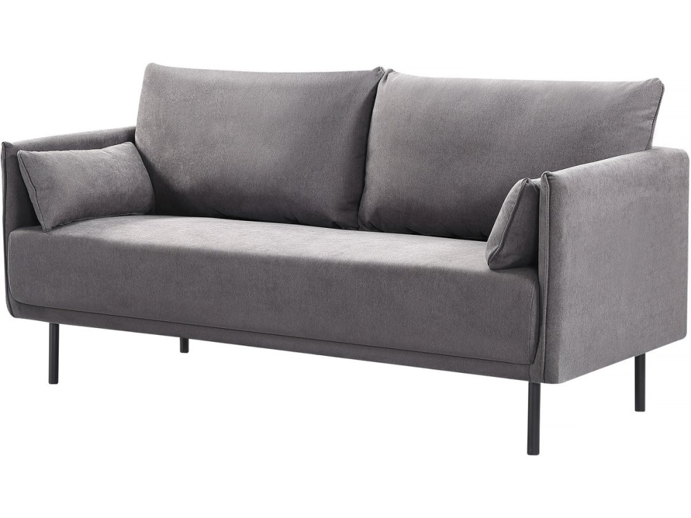 Rudy" fabric sofa - 180.5 x 78 x 52 cm - 3 seater - Dark grey