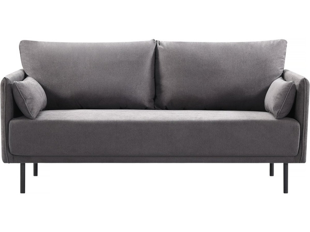 Rudy" fabric sofa - 180.5 x 78 x 52 cm - 3 seater - Dark grey