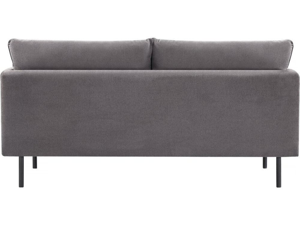 Rudy" fabric sofa - 180.5 x 78 x 52 cm - 3 seater - Dark grey