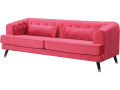 Canapé fixe en velours "Gloria" - 216 x 86 x 76 cm - 3 places - Red - Red