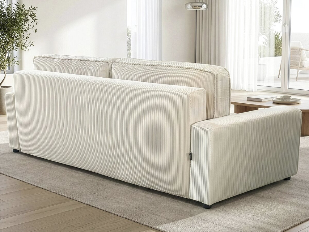 Montaigne corduroy convertible sofa - 3 seats - Beige