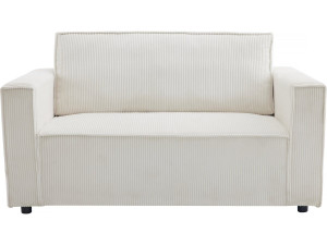 Grenelle straight convertible corduroy sofa - 2 seats - Beige