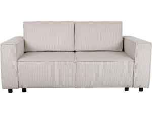 Montaigne S" straight corduroy sofa bed - 2 seater - Beige