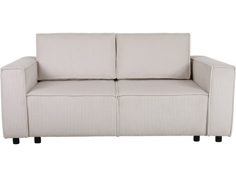 Montaigne S" straight corduroy sofa bed - 2 seater - Beige
