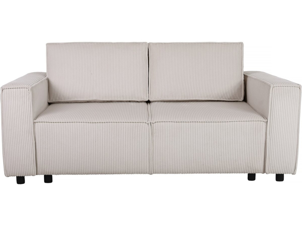 Montaigne S" straight corduroy sofa bed - 2 seater - Beige