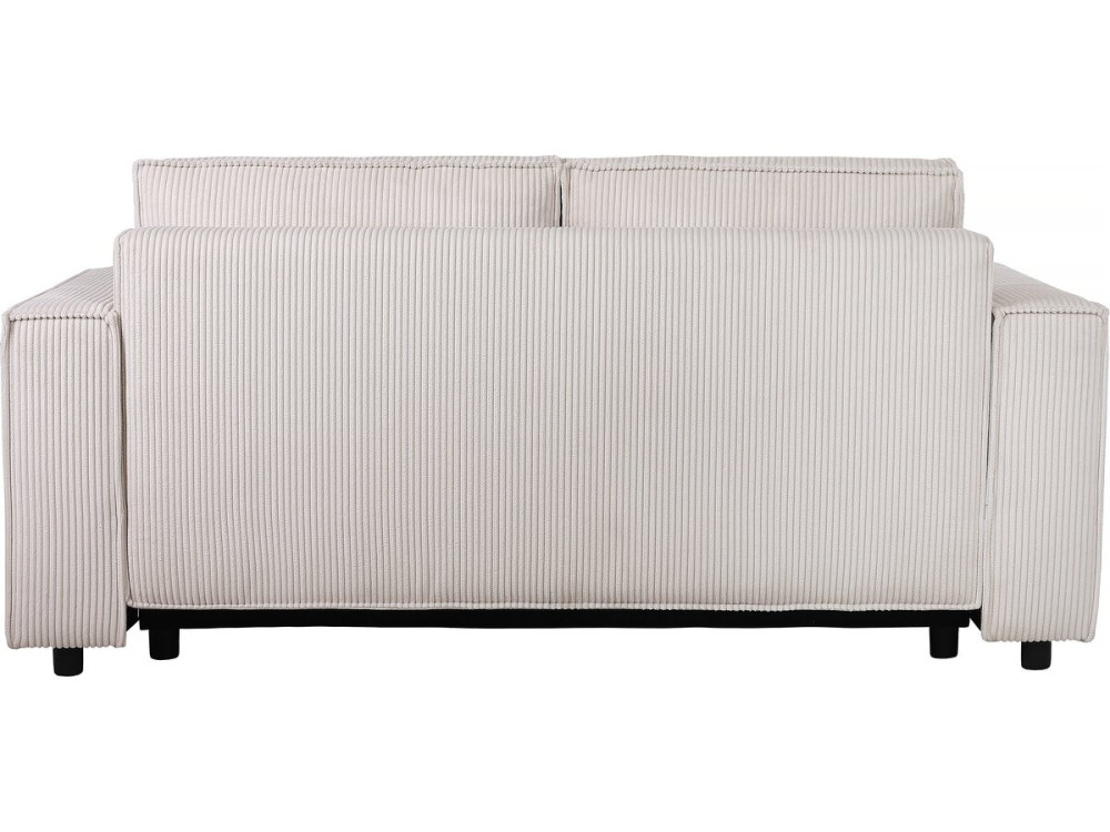 Montaigne S" straight corduroy sofa bed - 2 seater - Beige