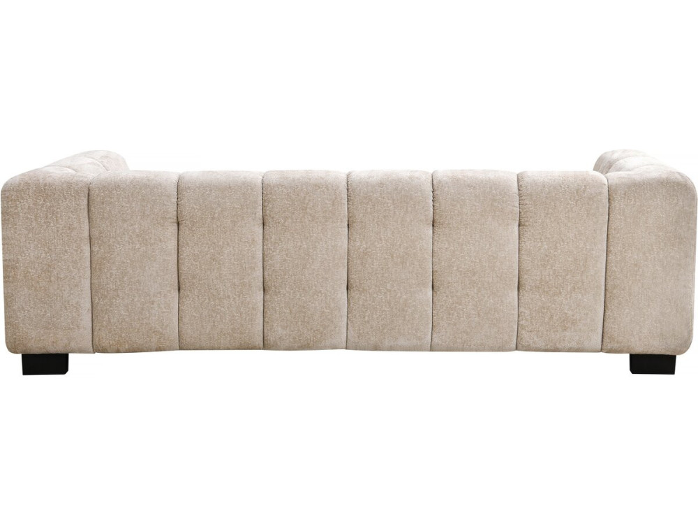 3-seater design sofa in chenille fabric "Foch" - Beige