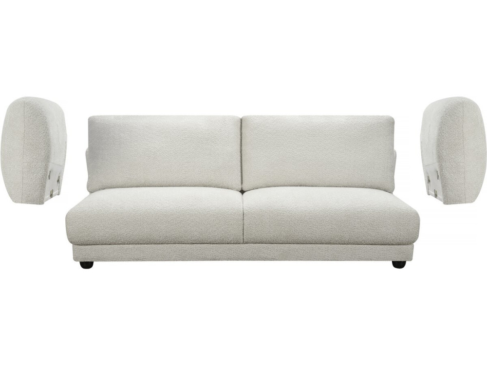 Saint Germain S" straight sofa in chenille fabric - 3 seater - Beige
