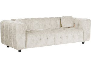 Vendome" straight sofa in chenille fabric - 3 seater - Beige