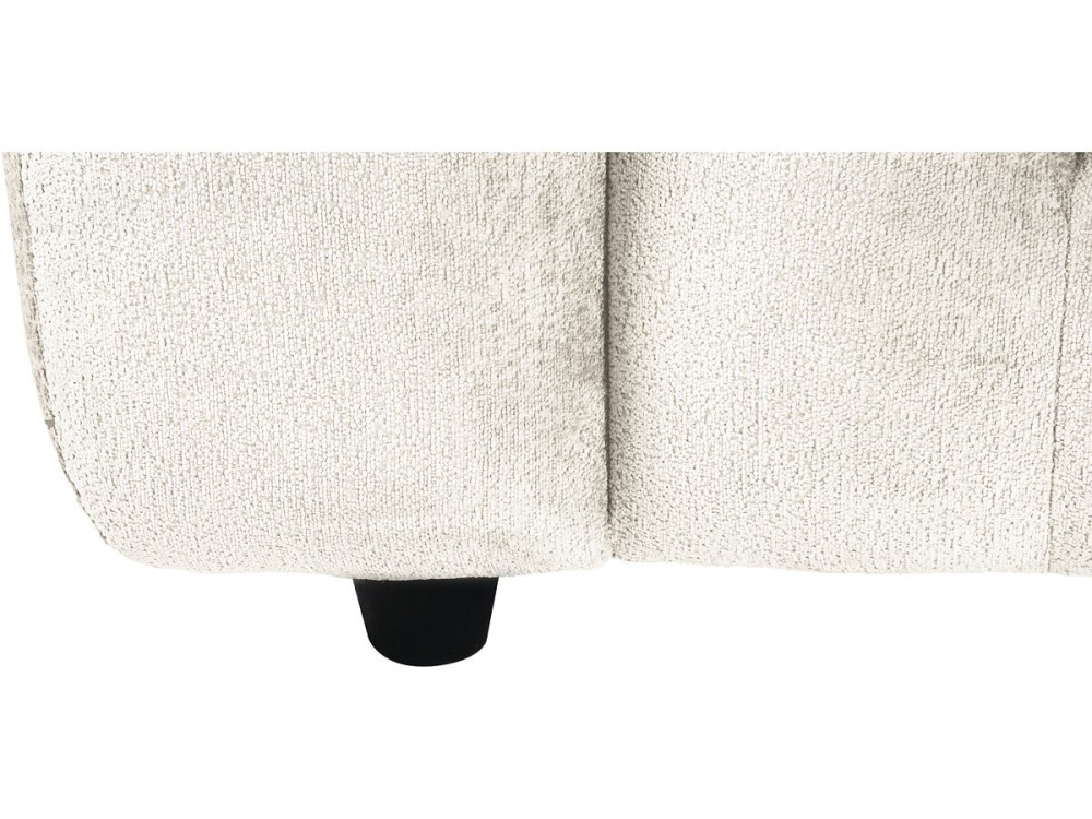 Vendome" straight sofa in chenille fabric - 3 seater - Beige