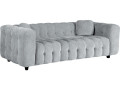 Vendome" straight sofa in chenille fabric - 3 seater - Grey - GREY