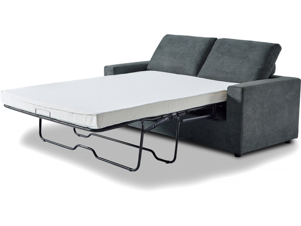 Elena" fabric express sofa bed - 3 seater - 140 cm bed - Grey