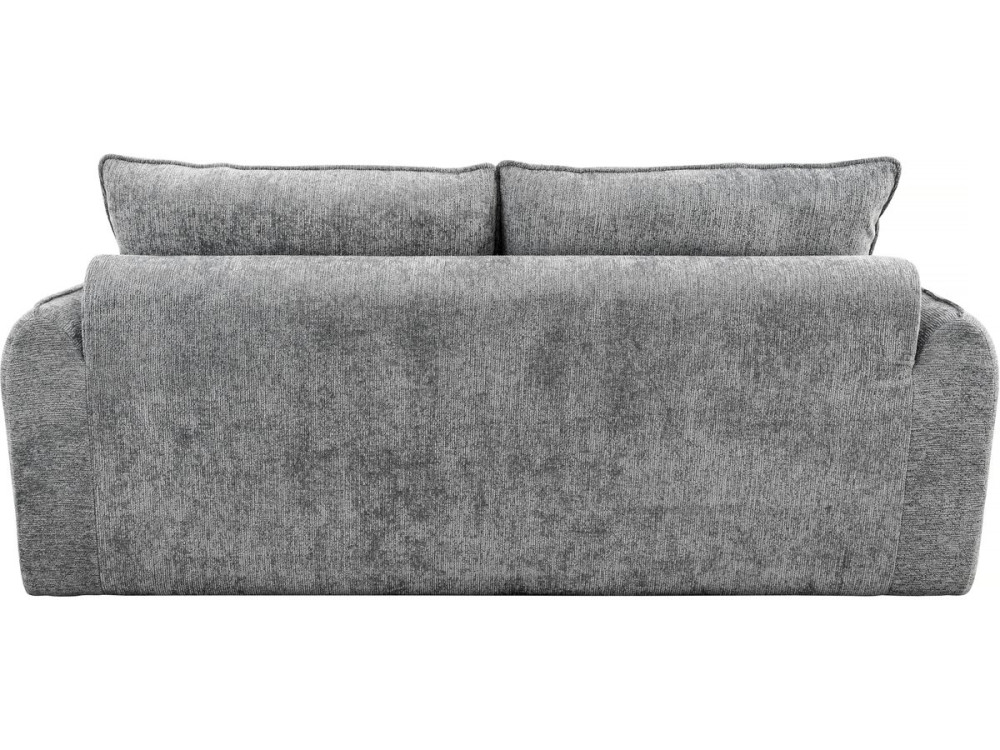 Silvano" straight sofa in textured fabric - 3 seater - Grey