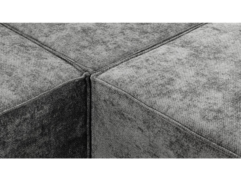 Lusso" modular upright sofa in textured fabric - 3 seater - Grey