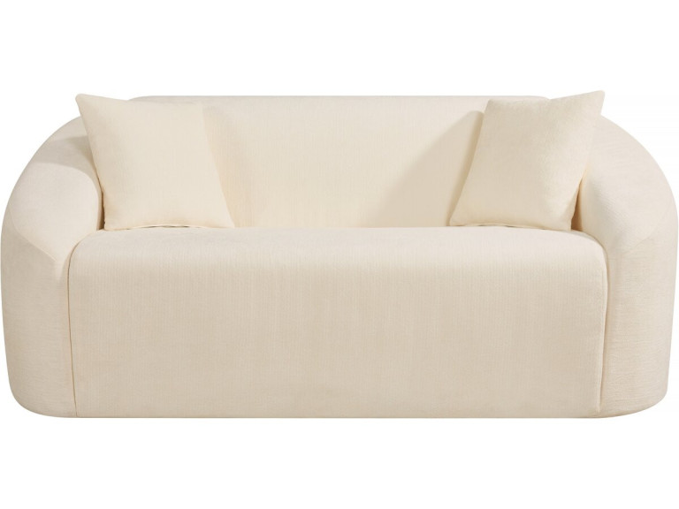 Ondine" fabric upright sofa - 2 seater - Beige