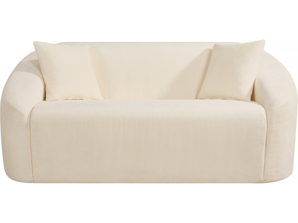 Ondine" fabric upright sofa - 2 seater - Beige