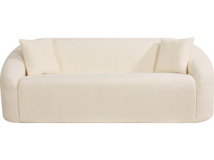 Ondine" fabric upright sofa - 3 seater - Beige