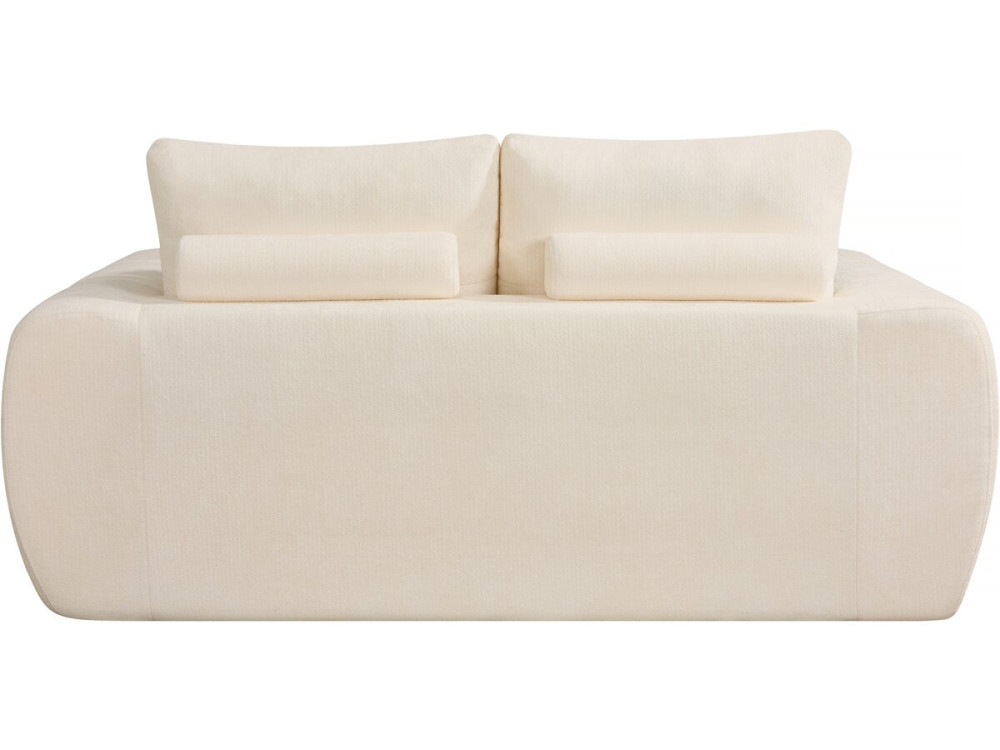 Léonie" straight sofa in bubble fabric - 2 seater - Beige