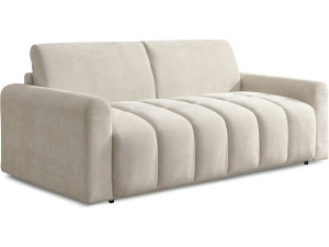 Express convertible sofa bed "Isadora" - Mattress 18 cm - Bedding 140 cm - 3 seater - Beige