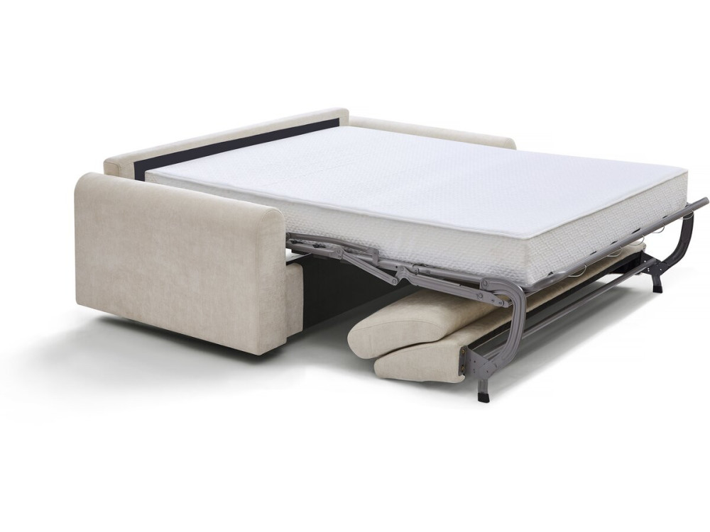 Express convertible sofa bed "Isadora" - Mattress 18 cm - Bedding 140 cm - 3 seater - Beige