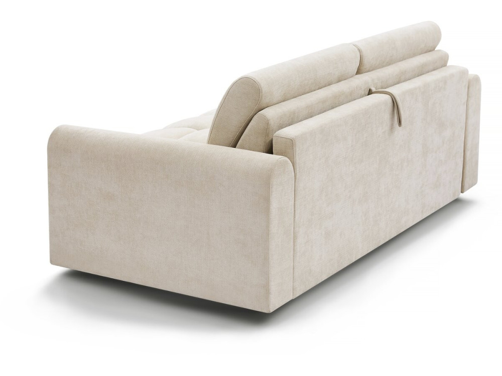 Express convertible sofa bed "Isadora" - Mattress 18 cm - Bedding 140 cm - 3 seater - Beige