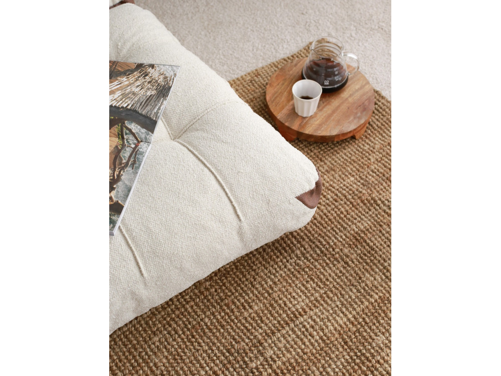 2-seater sofa bed in "Fold" fabric - 120 x 75 x 79 cm - Cream