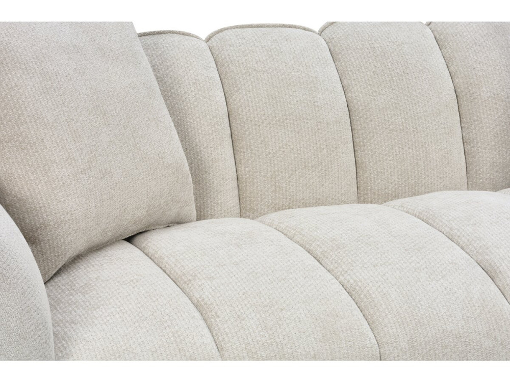 "Balzac" Bubble-Style Fabric Straight Sofa - 3-Seater - Beige