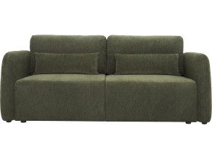 "Concorde" 3-Seater Straight Convertible Fabric Sofa - Green
