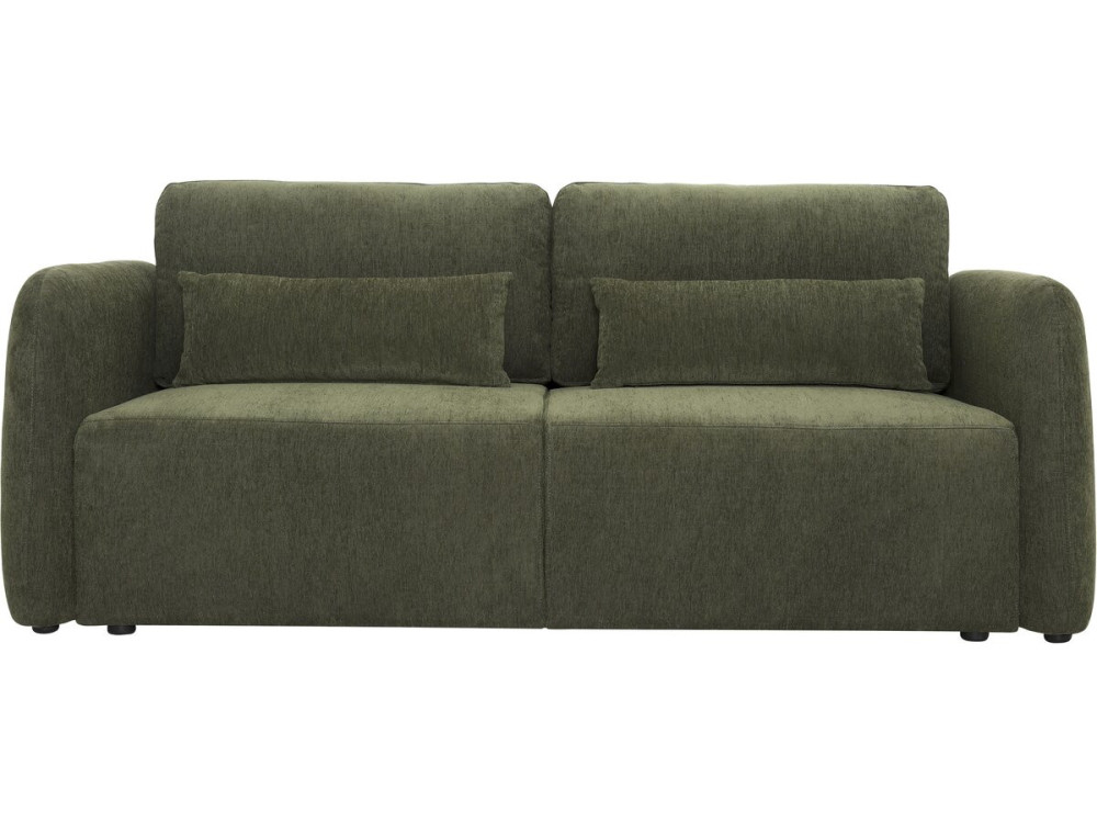 "Concorde" 3-Seater Straight Convertible Fabric Sofa - Green