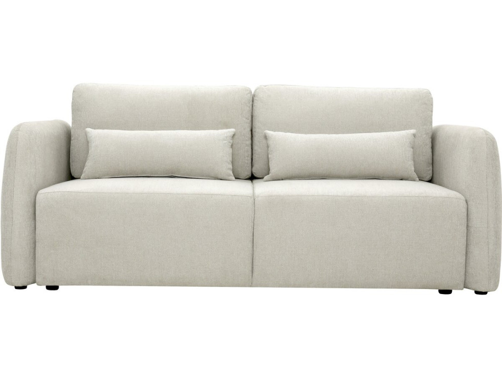 "Concorde" 3-Seater Straight Convertible Fabric Sofa - Beige